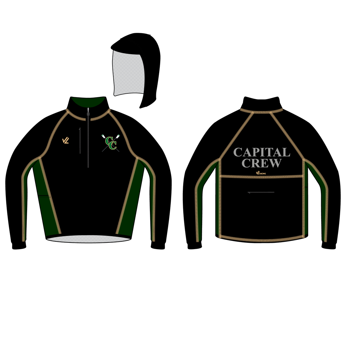 Unisex Classic Sequel Rower Midweight Jacket CAPITAL CREW JL Rowing