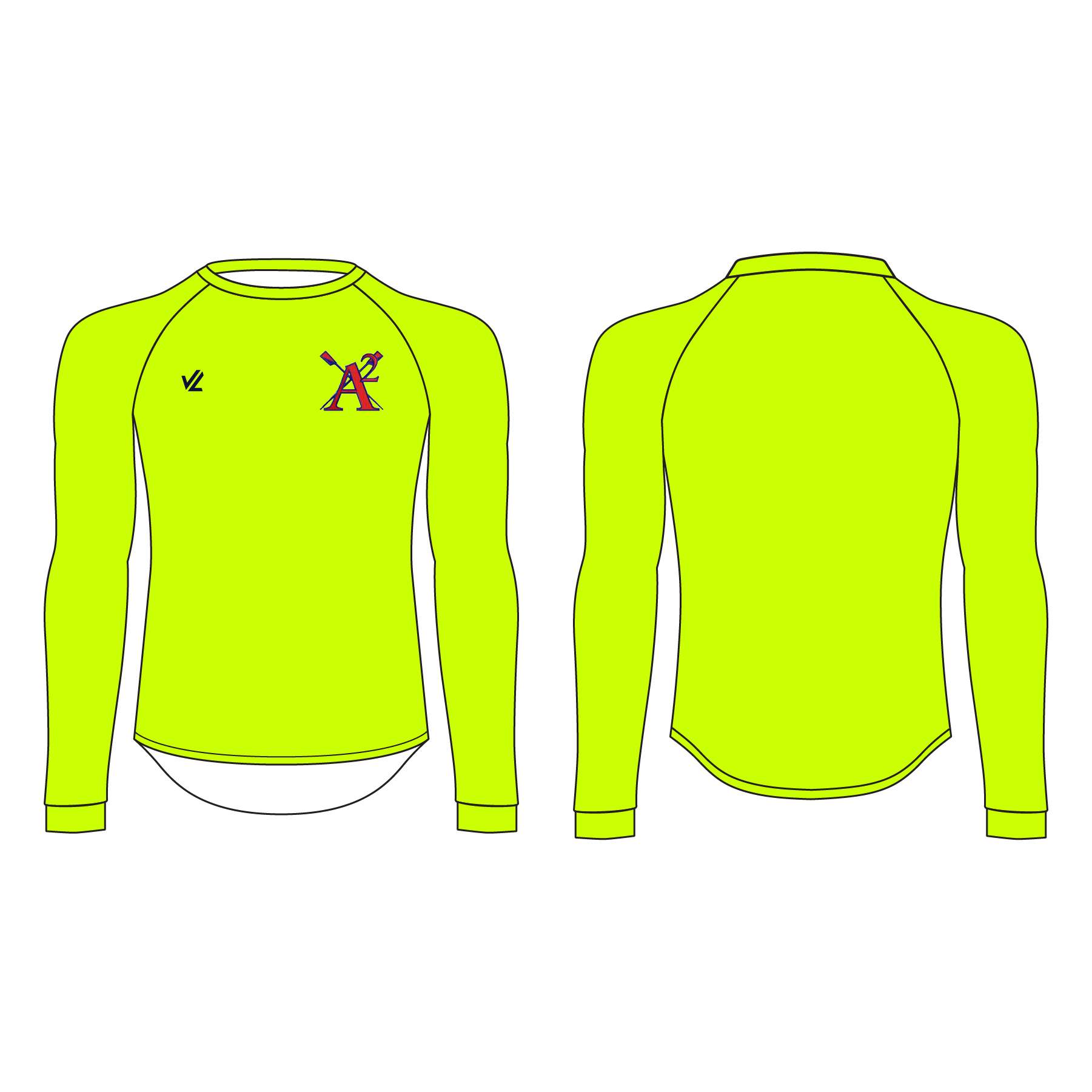 Men's Flo Yellow Long Sleeve Tech Shirt - ANN ARBOR ROWING CLUB – JL Rowing